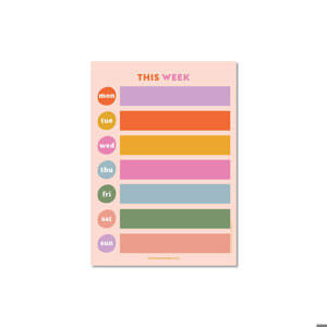 Good Tuesday A4 Magnetic Colour Block Weekly Planner Fridge Magnet Planner